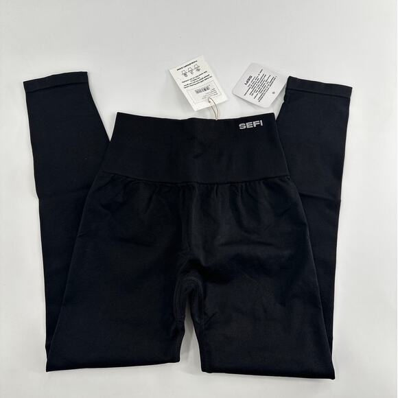 SEFI Women's Jet Black 7/8 Timeless Leggings Size S - Picture 7 of 11